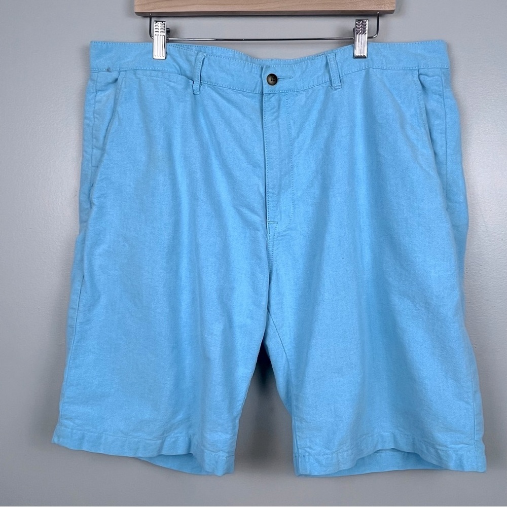 Hickey Freeman Men's 100% Cotton Blue Bermuda Style Shorts Size 40 Beach, Casual